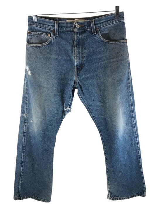 Levis Mens Jeans 517 Bootcut Distressed Grunge 34x30 - Picture 1 of 11